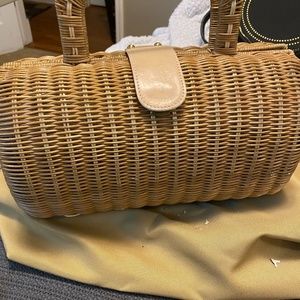 Willow picnic style  basket handbag
